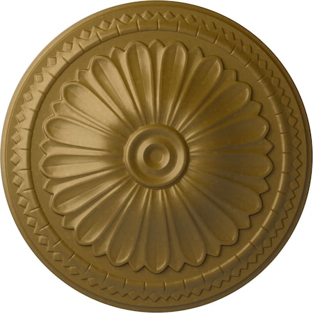 Ekena Millwork Alexa Ceiling Medallion (Fits Canopies up to 3"), Hand-Painted Gold, 15"OD x 1 3/4"P CM14AXGLS
